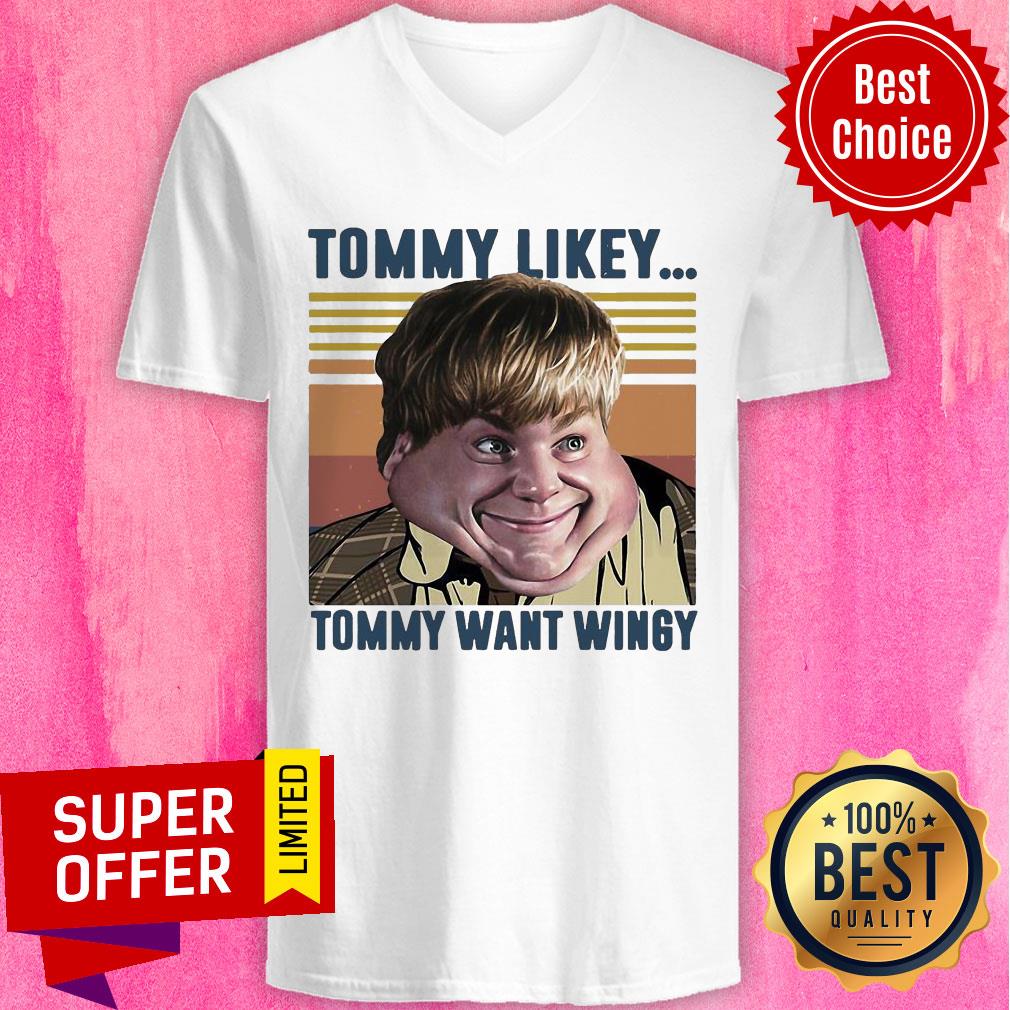 Awesome Tommy Likey Tommy Want Wingy Vintage Retro Shirt - Image 4