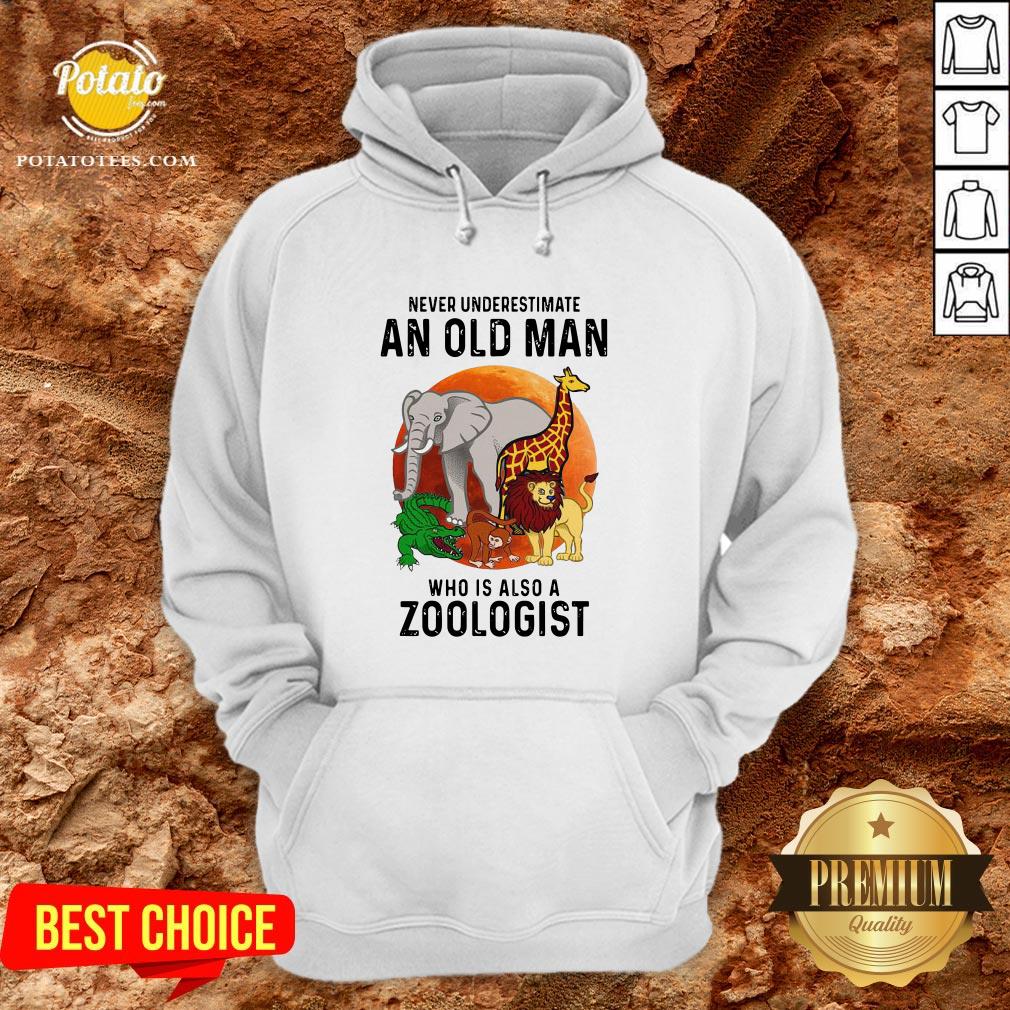Never Underestimate An Old Man Who Is Also A Zoologist Moon Shirt - Image 5