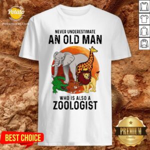 Never Underestimate An Old Man Who Is Also A Zoologist Moon Shirt