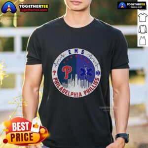 Nice Philadelphia Phillies EMS City Skiline T-Shirt