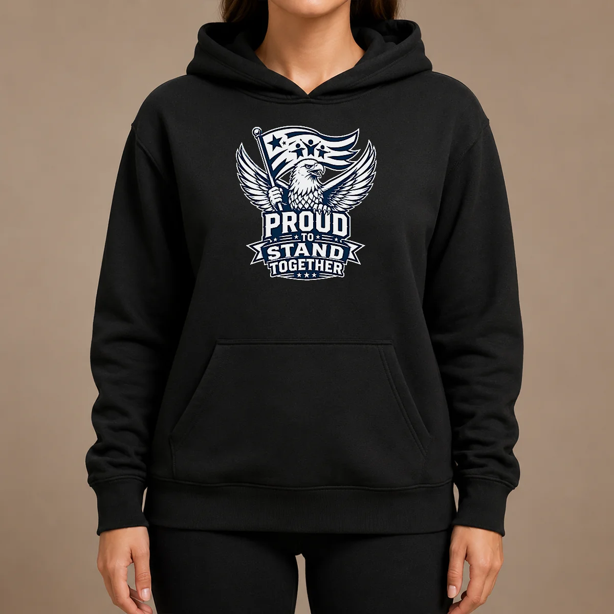 Funny Proud To Stand Together Eagle Line Art Shirt - Image 5