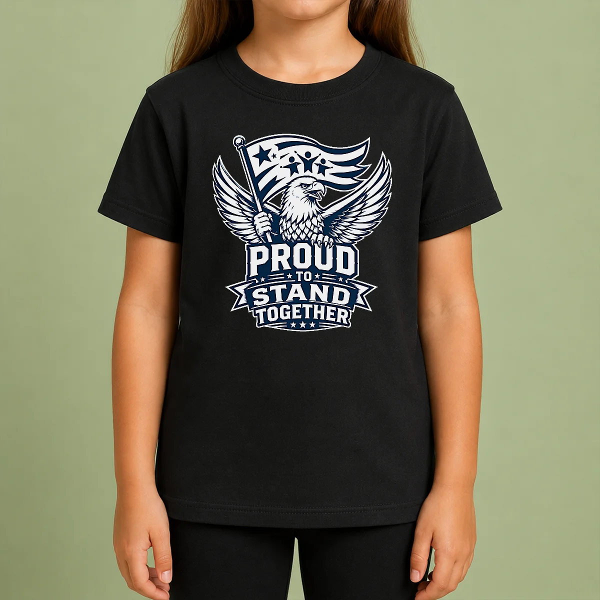 Funny Proud To Stand Together Eagle Line Art Shirt - Image 9
