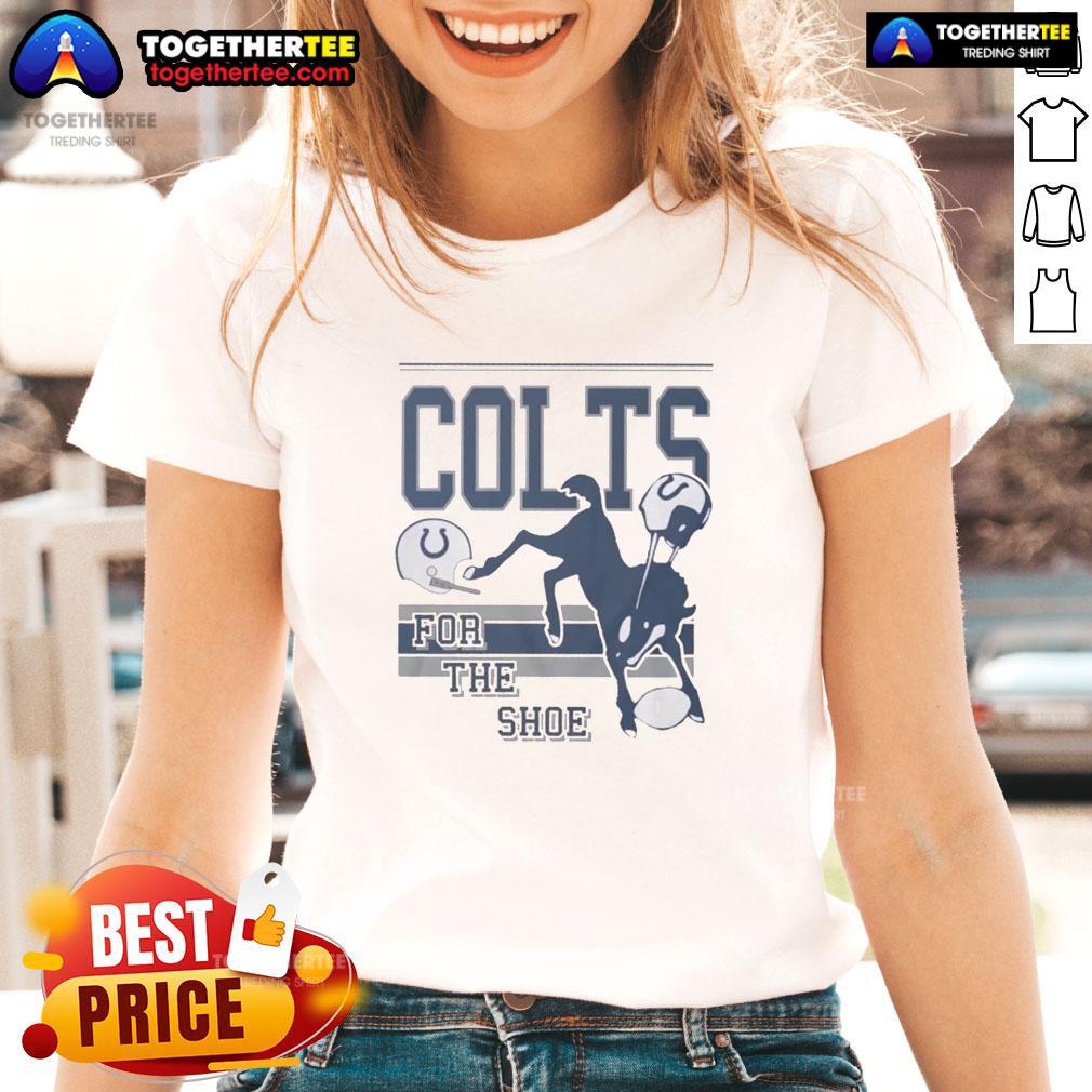Awesome Indianapolis Colts For The Shoe Spirit Script T-Shirt - Image 3