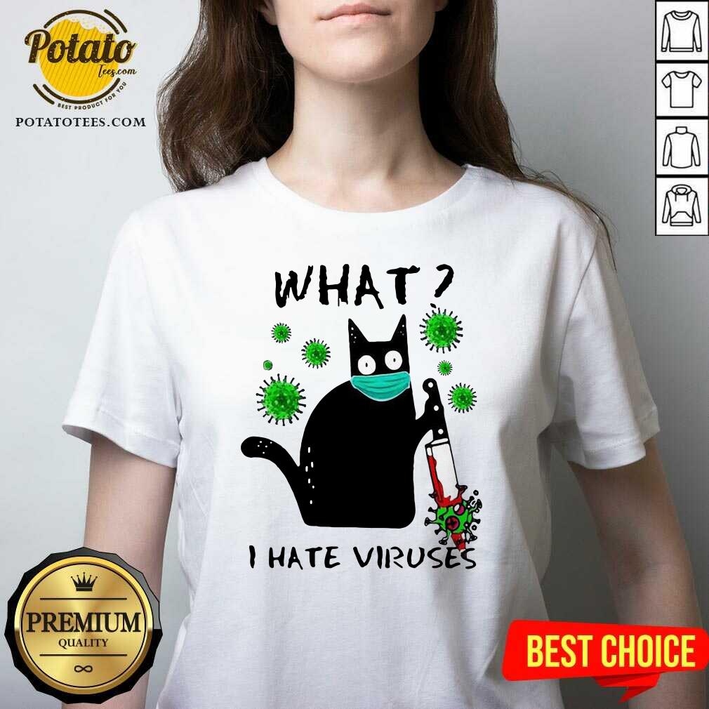 Premium Back Cat Kill Corona What I Hate Viruses Shirt - Image 2