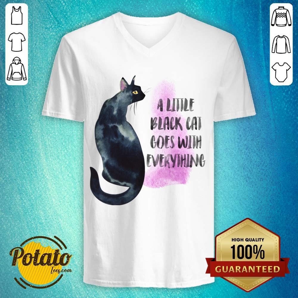 A Little Black Cat Goes With Everything Shirt - Image 5