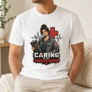 Nurse Caring Is My Superpower Streetwear Shirt