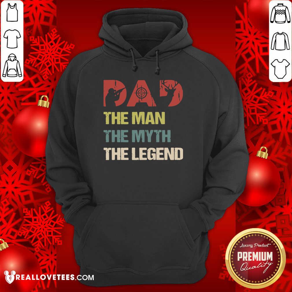 Official Deer Hunter Dad The Man The Myth The Legend Vintage Shirt - Image 4