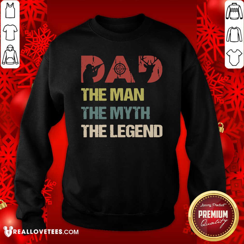 Official Deer Hunter Dad The Man The Myth The Legend Vintage Shirt - Image 3
