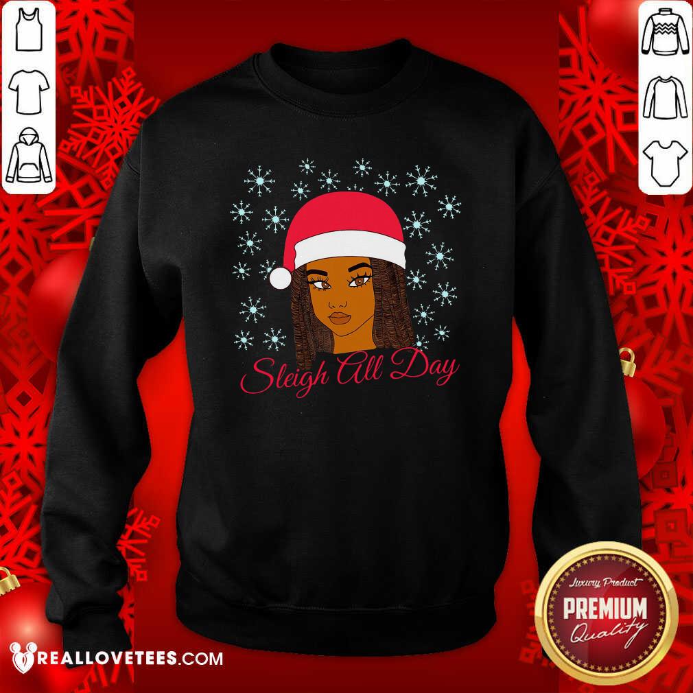 Original Christmas Melanin Sleigh All Day Shirt - Image 3