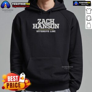 Alternative view of Official Zach Hanson Offensive Line T-Shirt