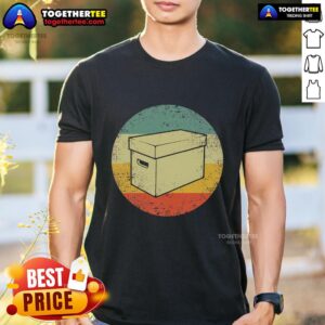 Premium Cardboard Box Vintage Retro Sunset T-Shirt