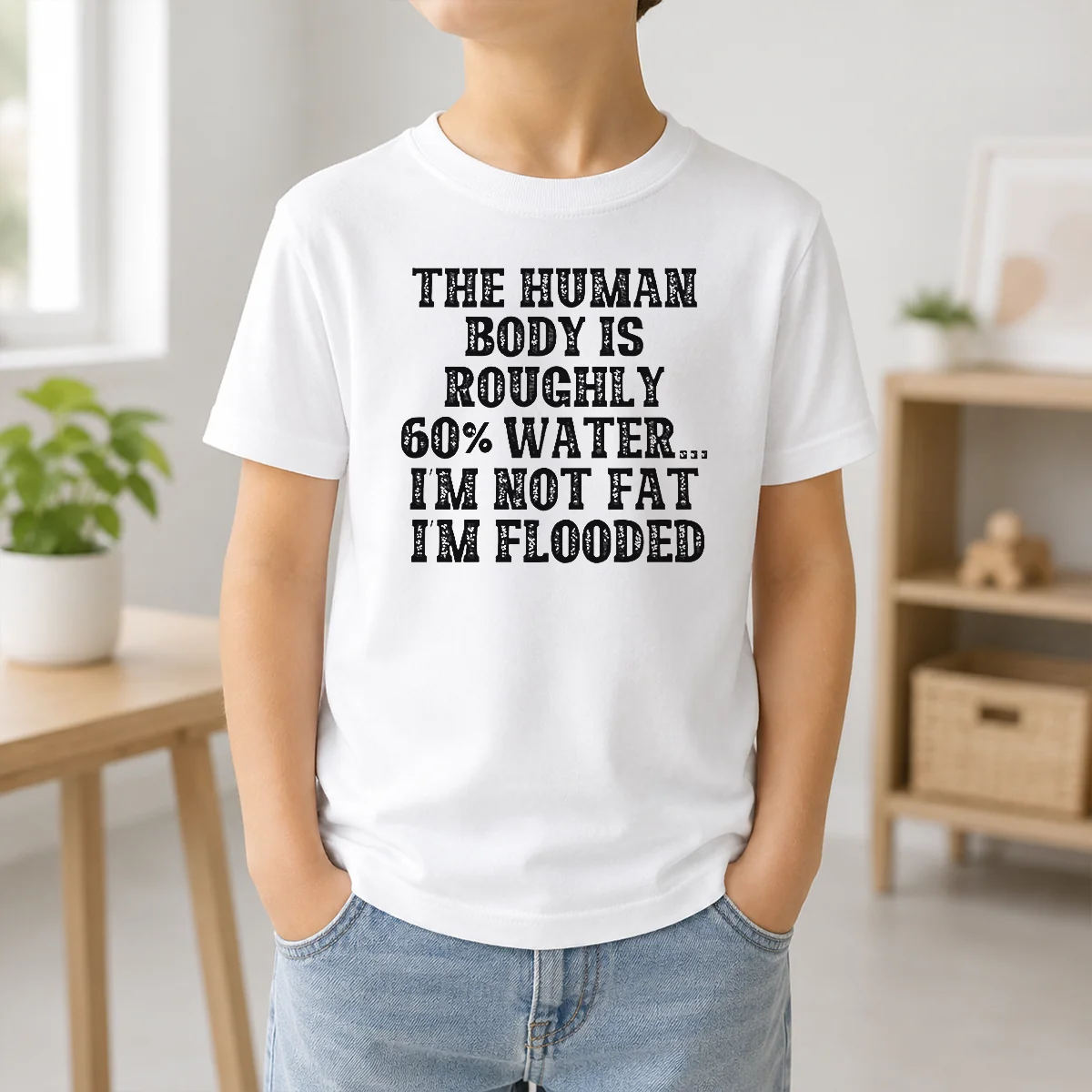 Awesome The Human Body Is Roughly 60 Percent Water I'M Not Fat I'M Flooded Shirt - Image 7