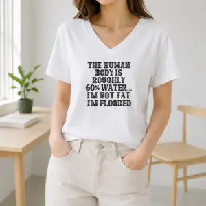 Alternative view of Awesome The Human Body Is Roughly 60 Percent Water I'M Not Fat I'M Flooded Shirt