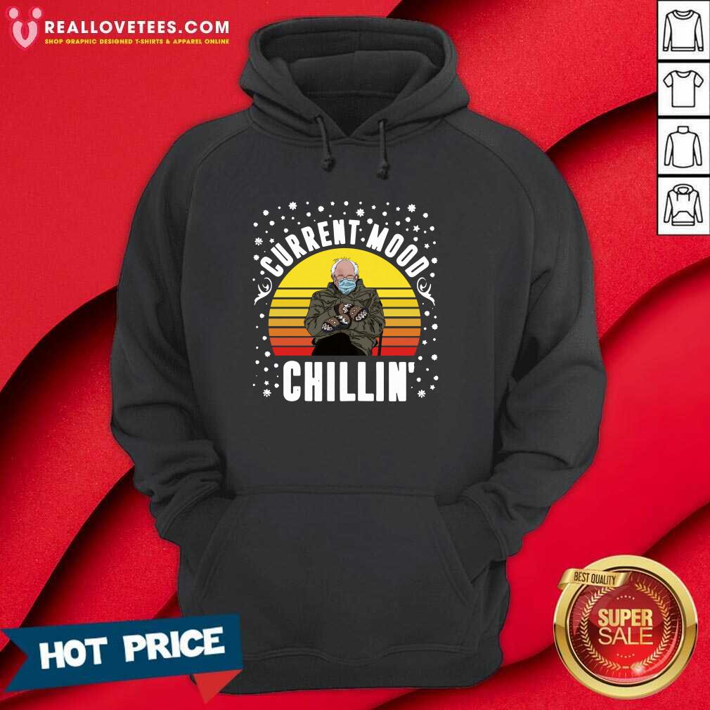 Good Bernie Sanders Current Mood Chillin Vintage Sunset Shirt - Image 4