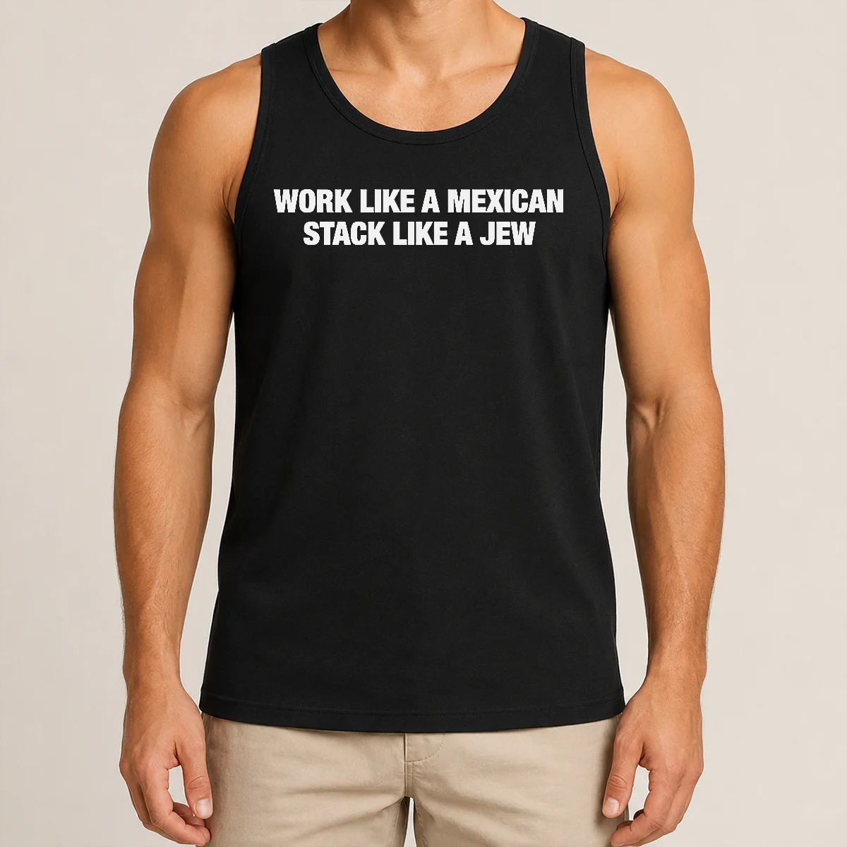 Premium Work Like A Mexican Stack Like A Jew Text Shirt - Image 3