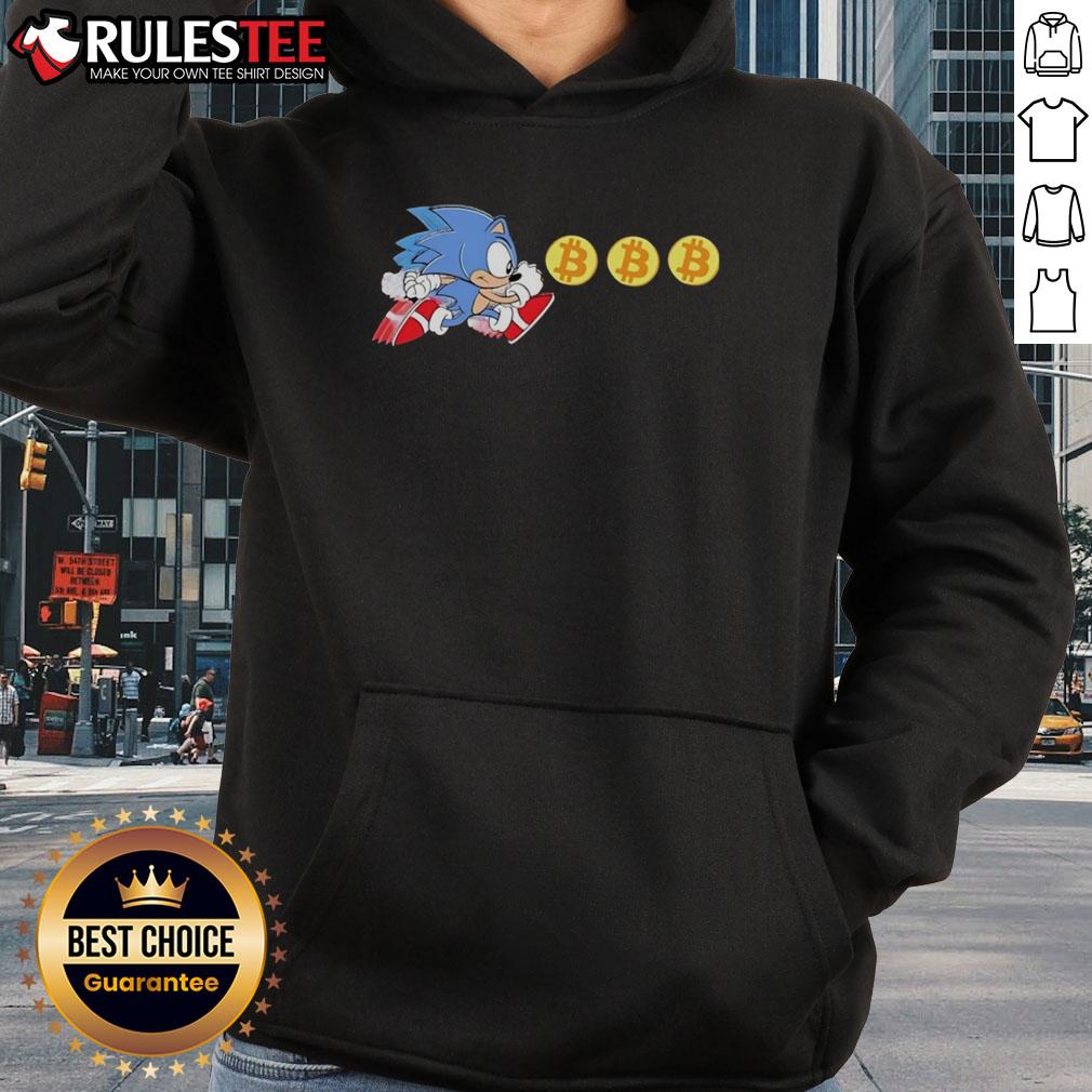 Funny The Hedgehog Bitcoin Grab Sonic T-Shirt - Image 2