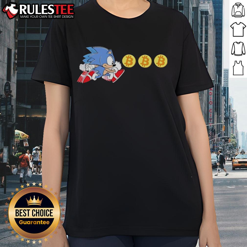 Funny The Hedgehog Bitcoin Grab Sonic T-Shirt - Image 3