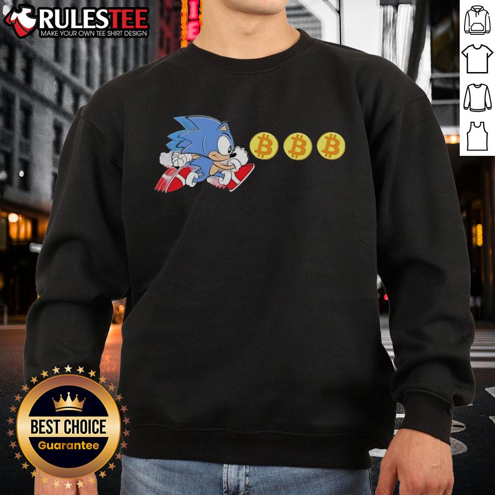 Funny The Hedgehog Bitcoin Grab Sonic T-Shirt - Image 5