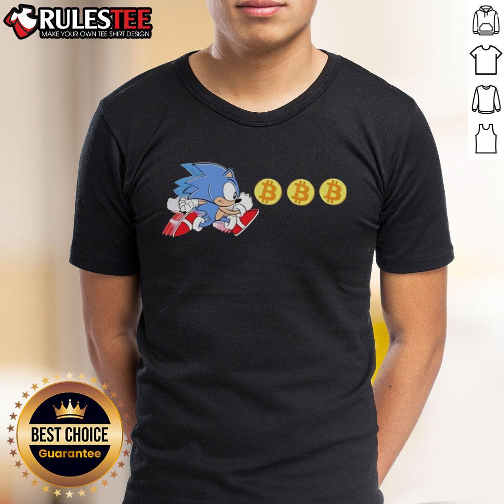 Funny The Hedgehog Bitcoin Grab Sonic T-Shirt