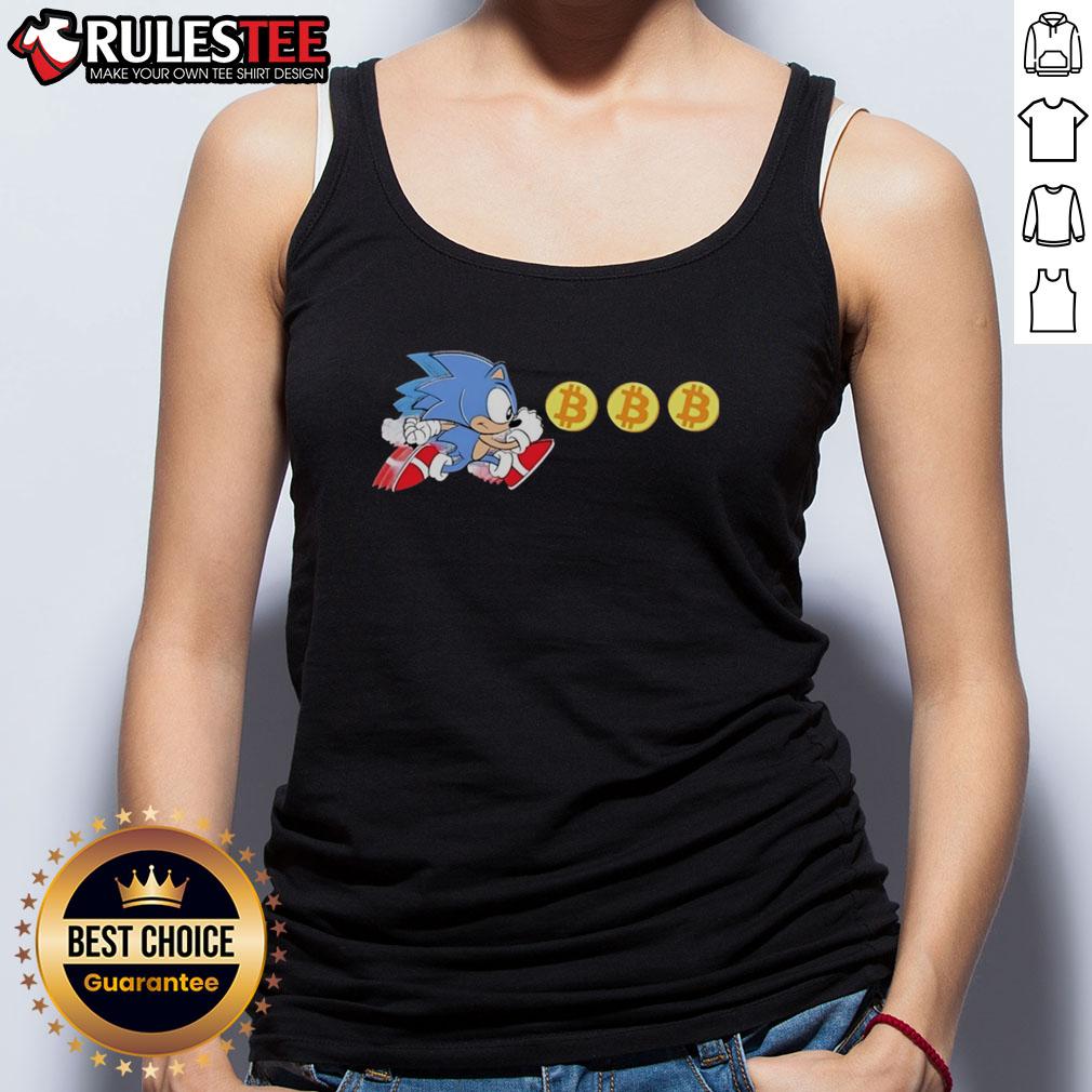 Funny The Hedgehog Bitcoin Grab Sonic T-Shirt - Image 4