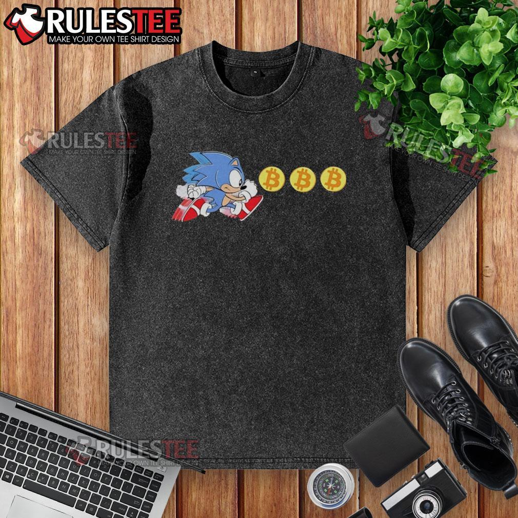 Funny The Hedgehog Bitcoin Grab Sonic T-Shirt - Image 6