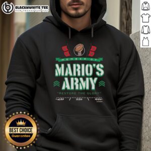 Alternative view of Nice Miami Hurricanes Member Of Mario's Army Restore The Glory T-Shirt