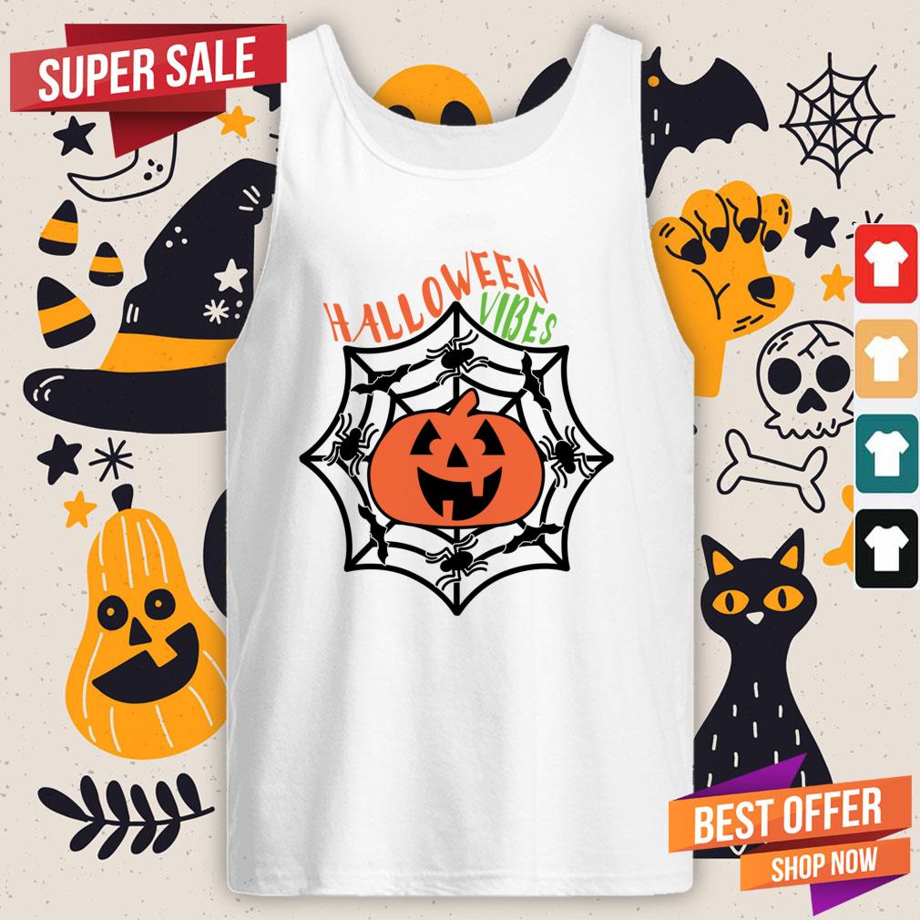 Happy Halloween Vibes Pumpkin Shirt - Image 3