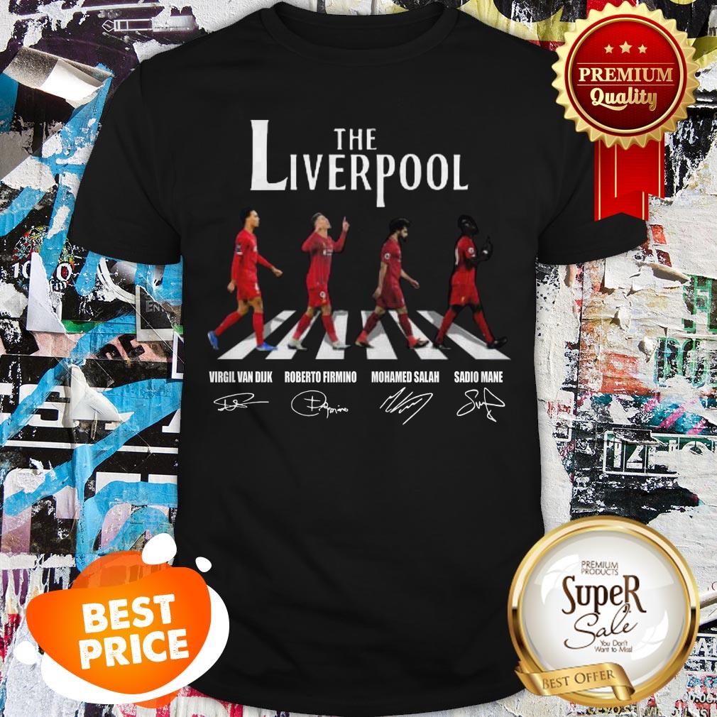 The Liverpool Abbey Road Signatures Virgil Van Dijk M. Salah Shirt