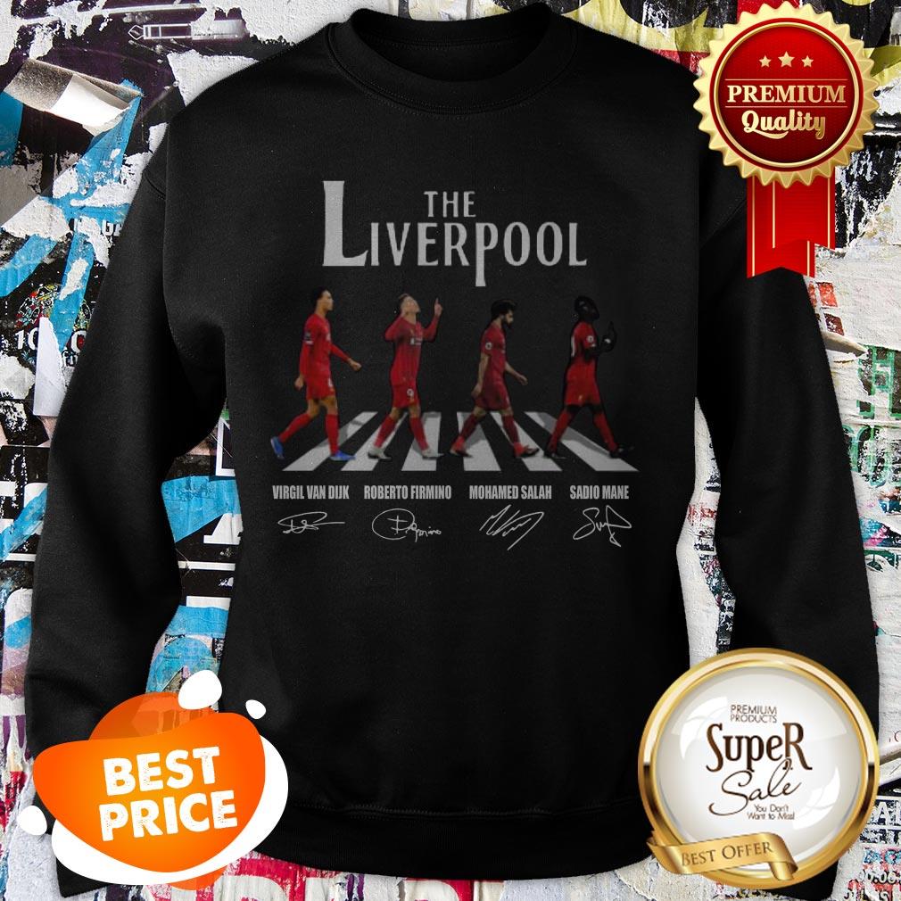The Liverpool Abbey Road Signatures Virgil Van Dijk M. Salah Shirt - Image 4