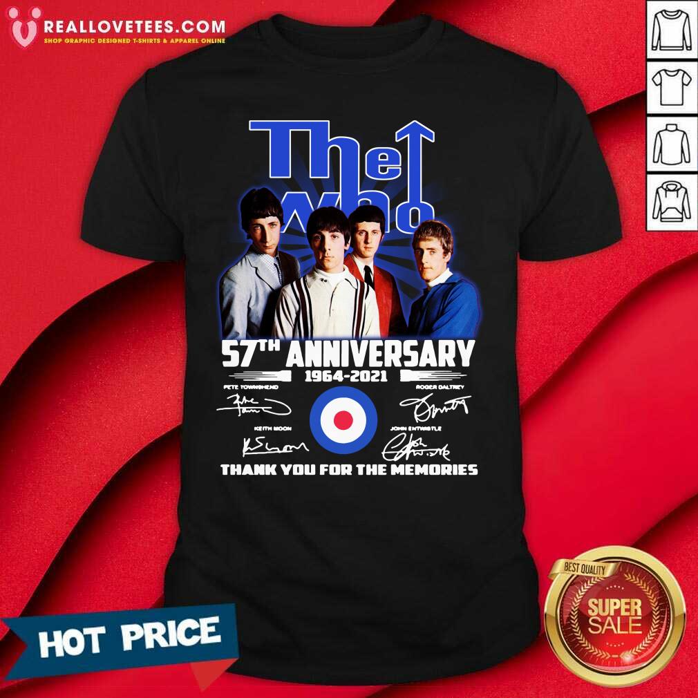 Pro The Who 57th Anniversary Thank You For The Memories Signatures Shirt