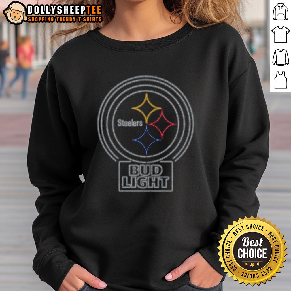 Nice Bud Light Pittsburgh Steelers T-Shirt - Image 5