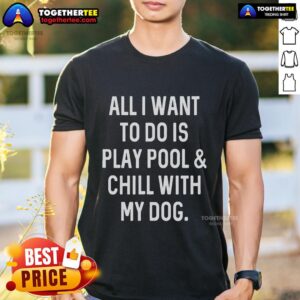 Top All I Want To Do Is Play Pool And Chill With My Dog T-Shirt