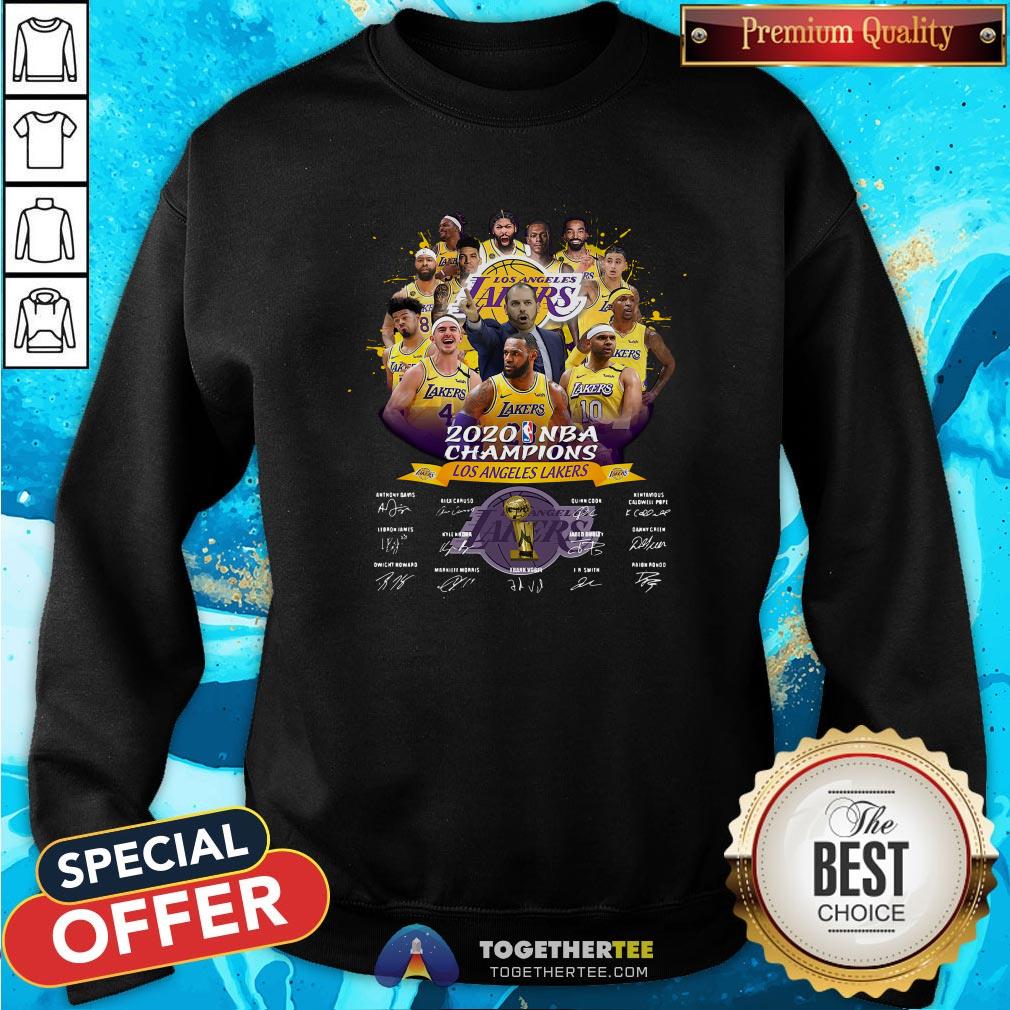 Top Los Angeles All Player 2020 NBA Champions Signatures Shirt - Image 4