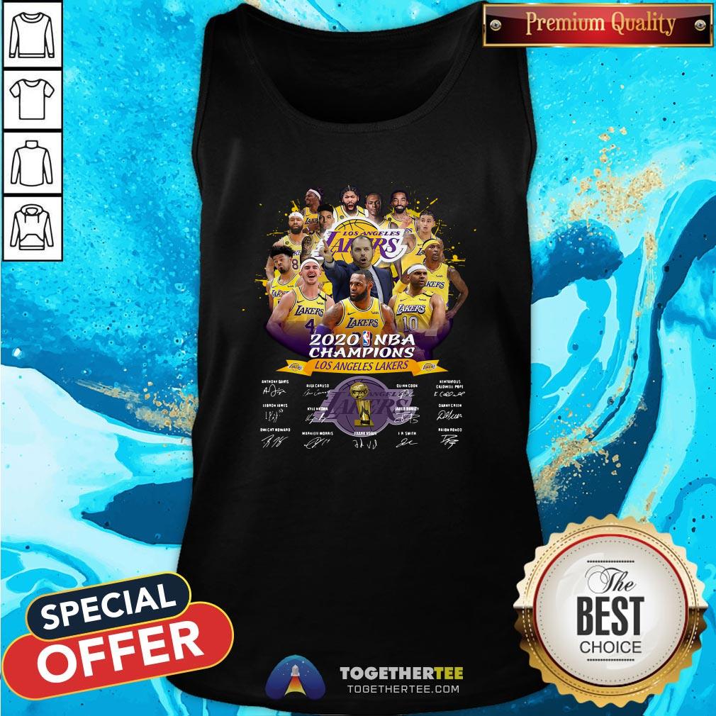 Top Los Angeles All Player 2020 NBA Champions Signatures Shirt - Image 3