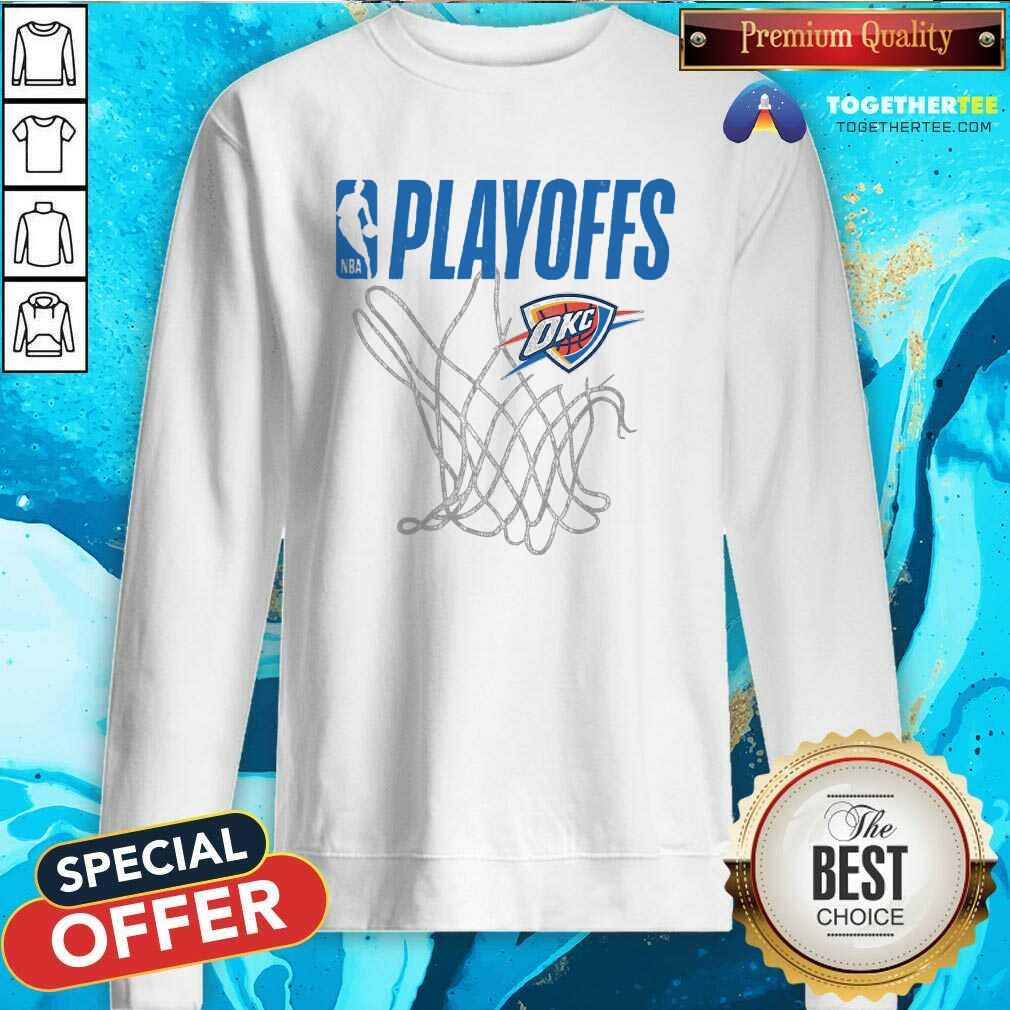 Oklahoma City Thunder 2023-2024 Playoff Net T-Shirt - Image 3