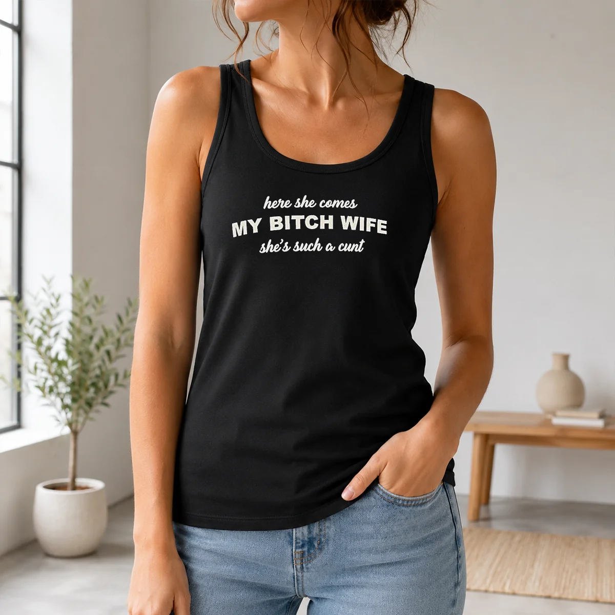 Premium Joe Giudice Here She Comes My Bitch Wife Shes Such A Cunt Shirt - Image 3