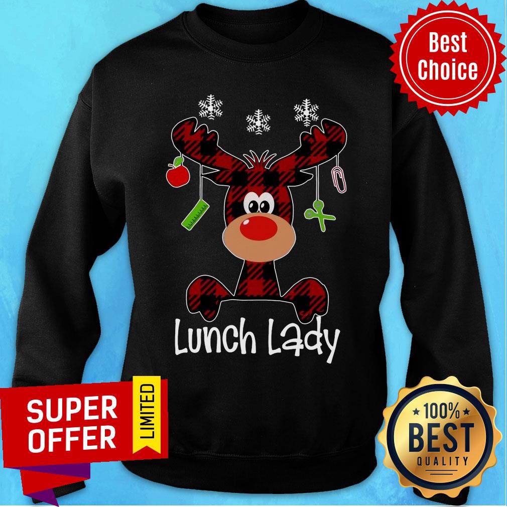 Official Reindeer Lunch Lady Christmas Shirt - Image 5
