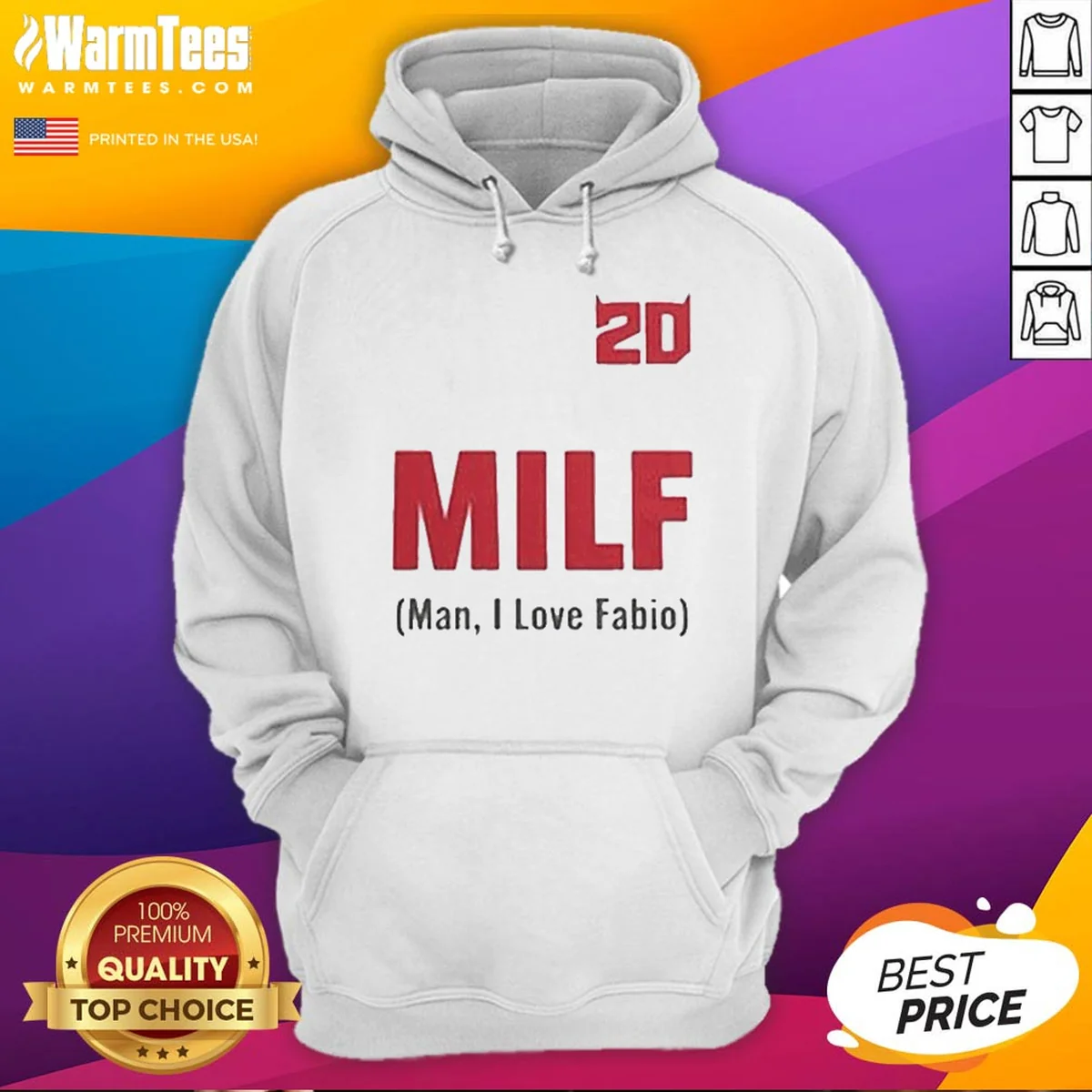 Original 20 Milf Man I Love Fabio Shirt - Image 3