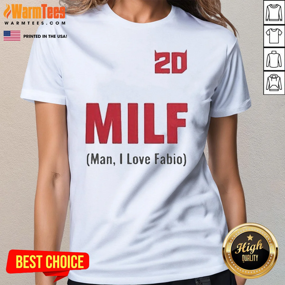 Original 20 Milf Man I Love Fabio Shirt - Image 2