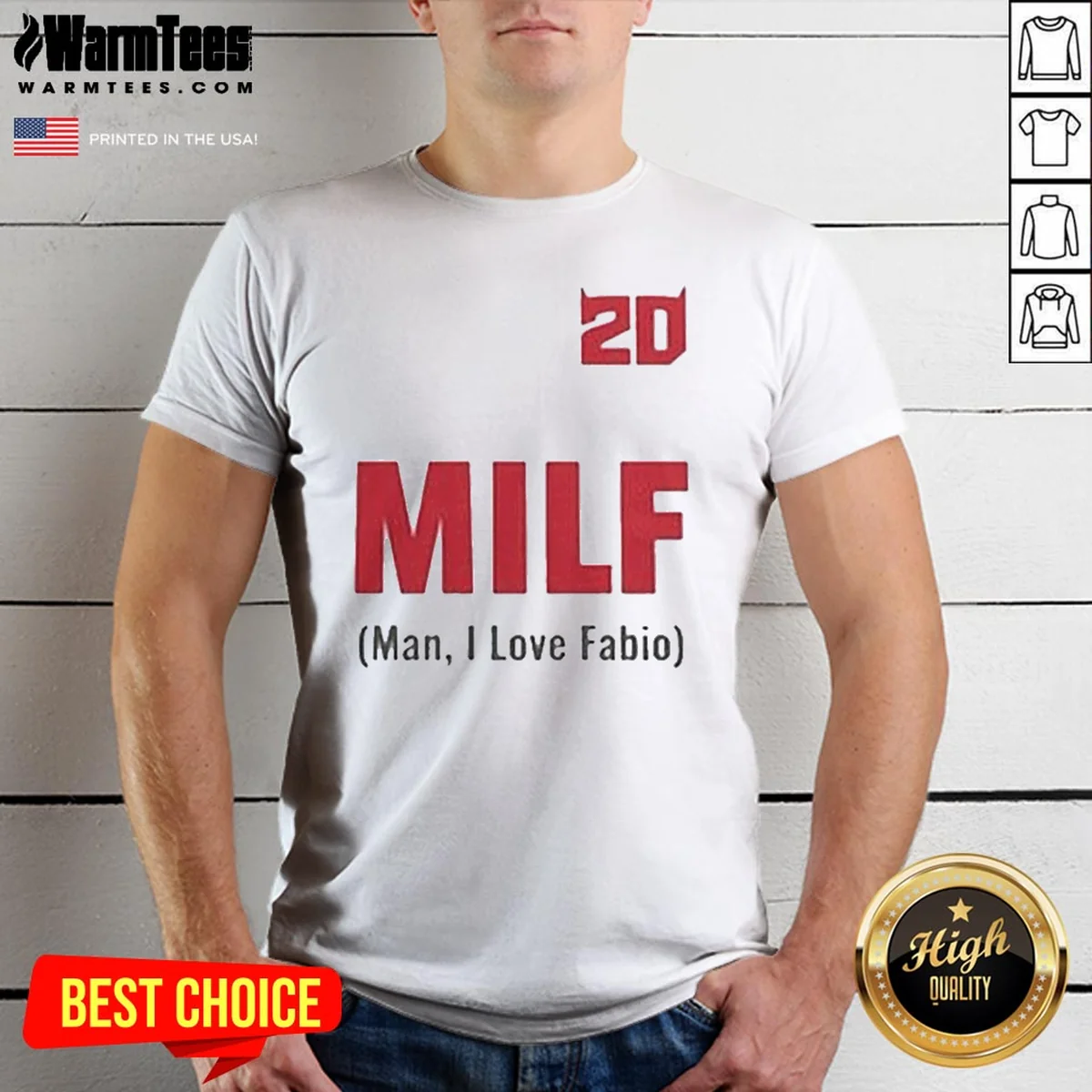 Original 20 Milf Man I Love Fabio Shirt