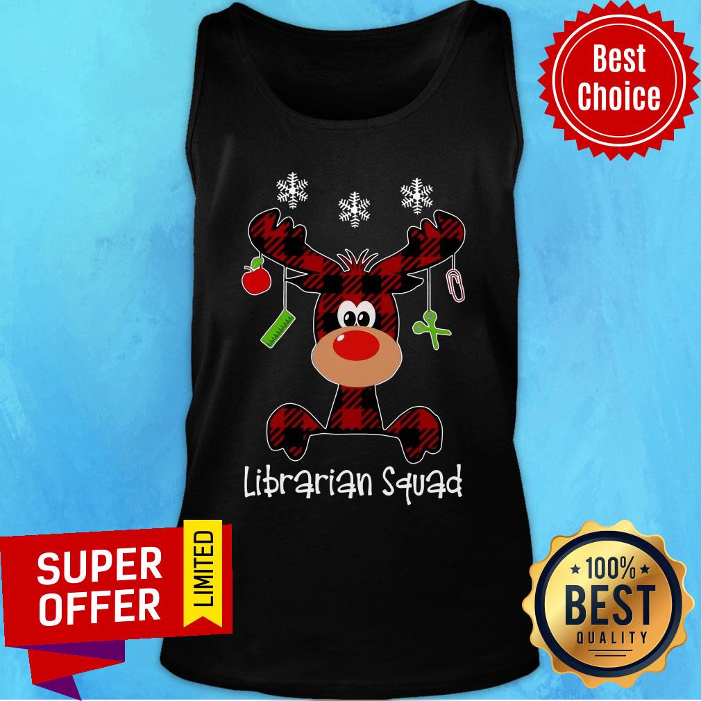 Premium Reindeer Librarian Squad Christmas Shirt - Image 4