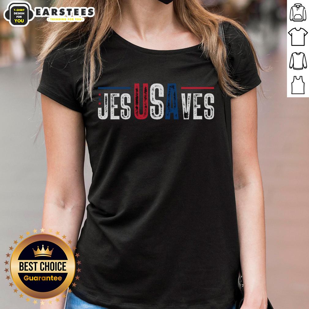 Awesome Jesus Saves Usa Faith 4th Of July T-Shirt - Image 3