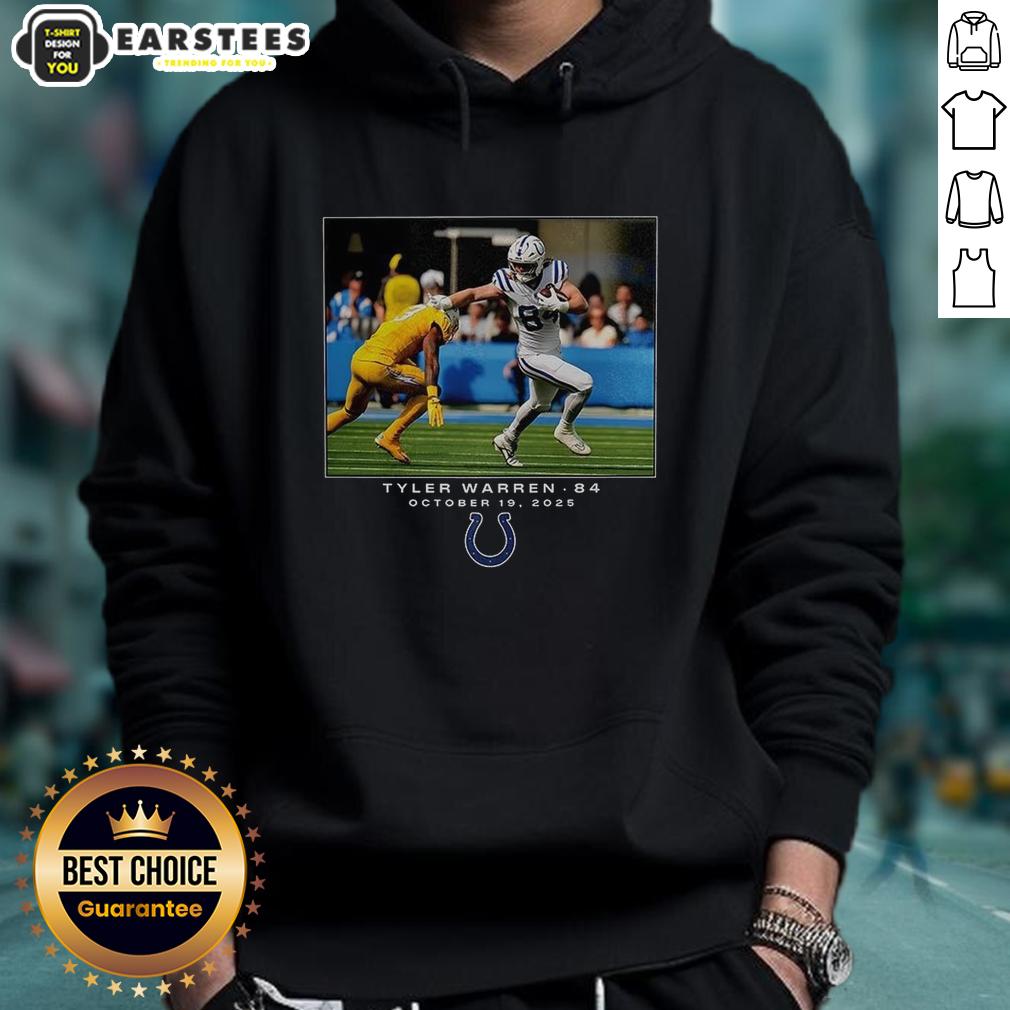 Awesome Tyler Warren Indianapolis Colts NFL Flash Features Week 7 T-Shirt - Image 2