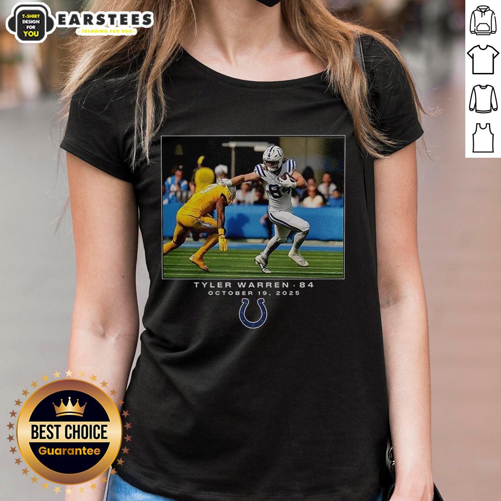 Awesome Tyler Warren Indianapolis Colts NFL Flash Features Week 7 T-Shirt - Image 3