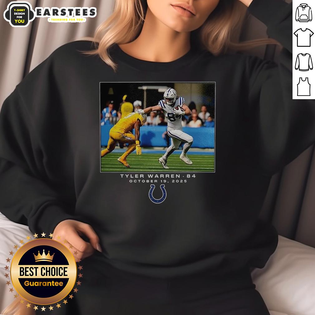 Awesome Tyler Warren Indianapolis Colts NFL Flash Features Week 7 T-Shirt - Image 5
