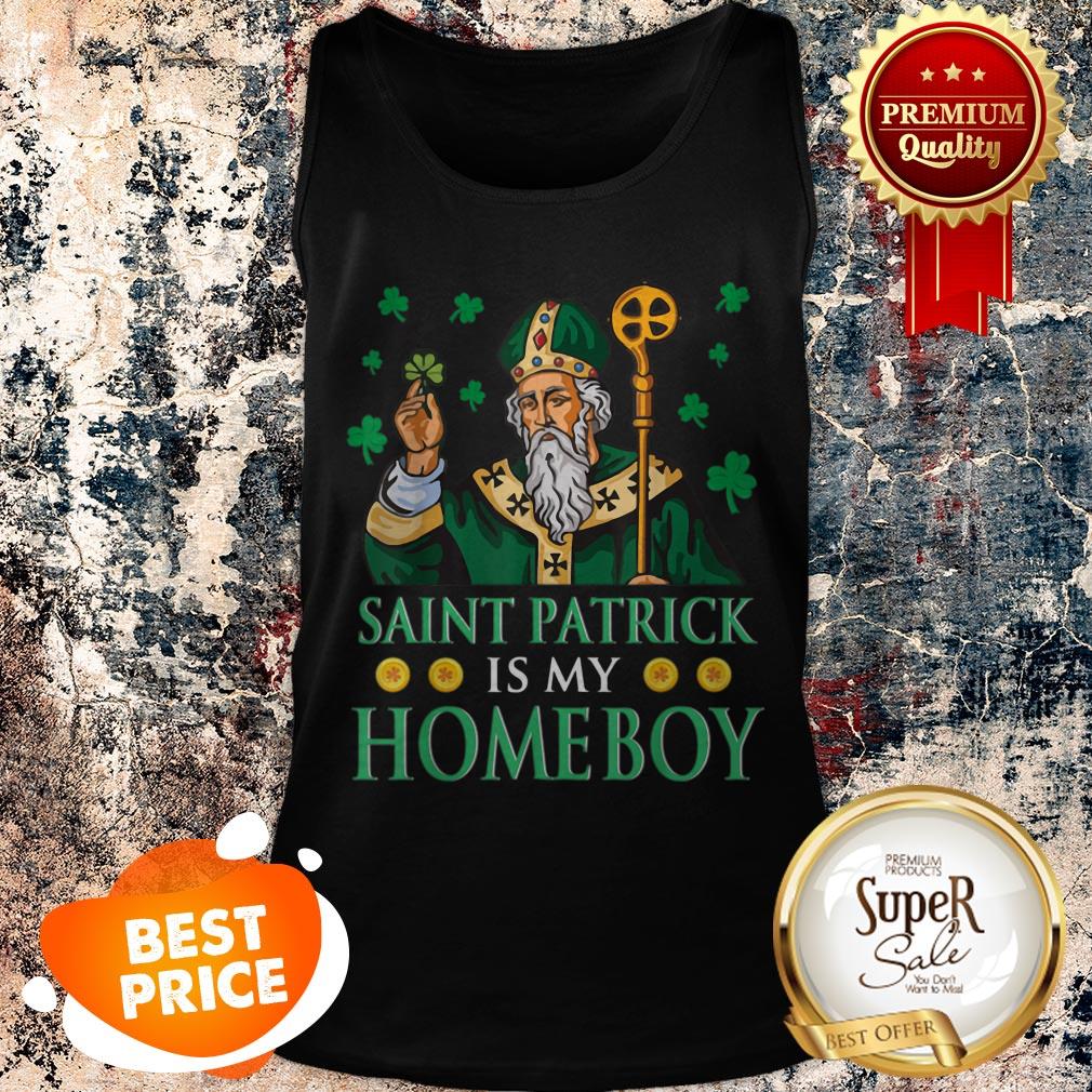 Nice Leprechaun King And Shamrocks Saint Patrick Is My Homeboy T-shirt - Image 5