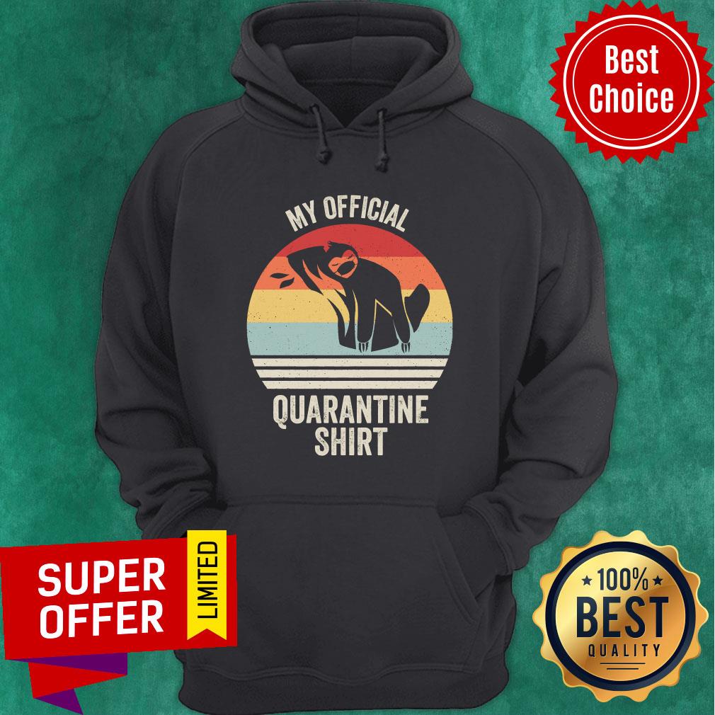 Official My Quarantine Sloth Face Mask Vintage Retro Shirt - Image 2