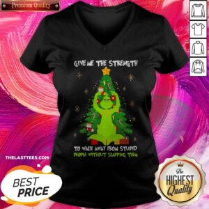 Alternative view of Grinch Yoga Give Me The Strength To Walk Away From Stupid People Without Slapping Them Shirt