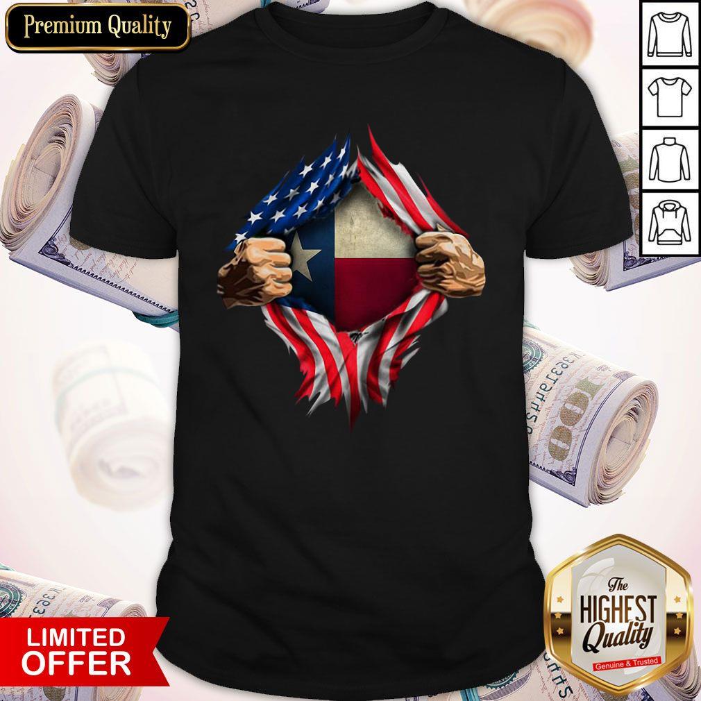 Perfect American Flag Texas Proud Inside Me Shirt