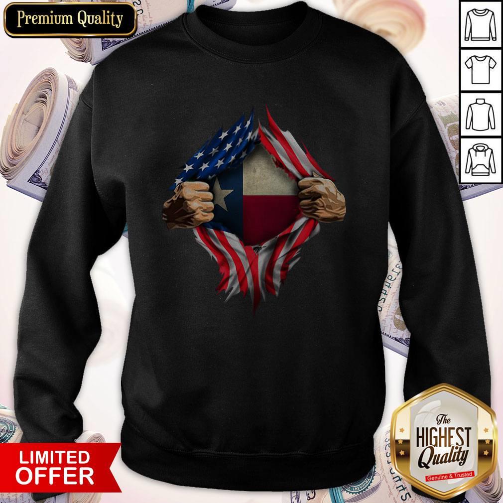 Perfect American Flag Texas Proud Inside Me Shirt - Image 5
